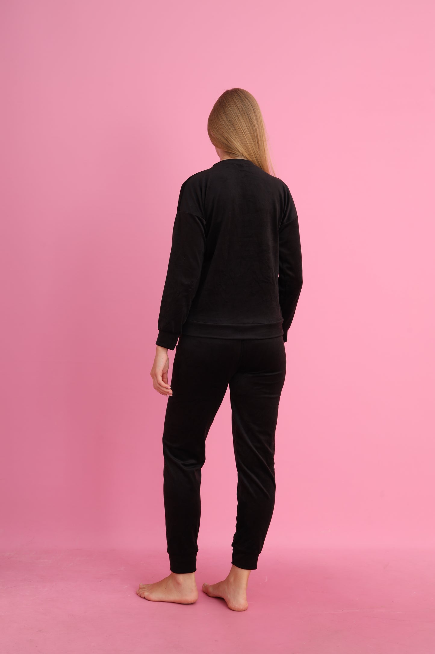 French Velvet Women's Tracksuit - Butterfly Model