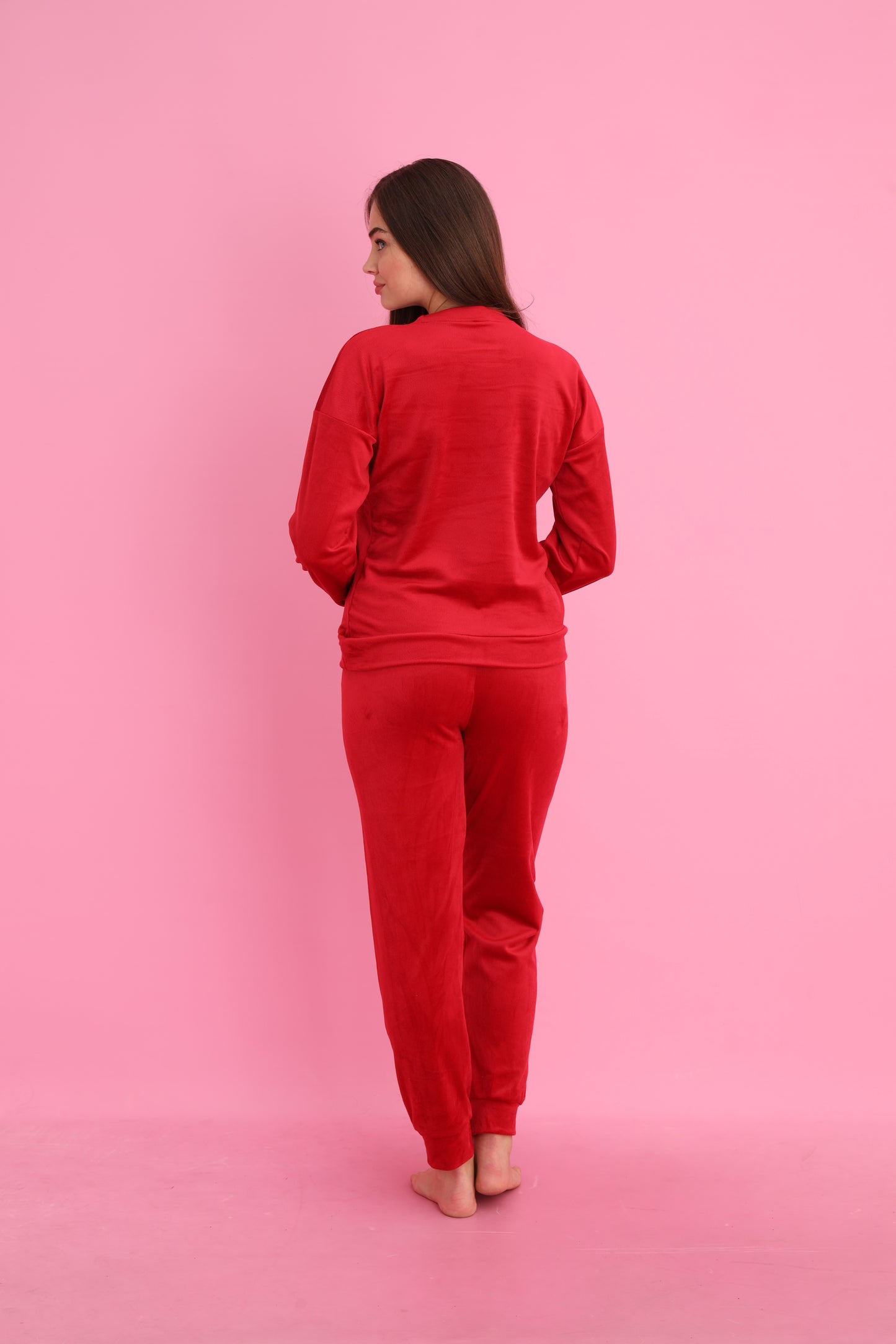French Velvet Women's Tracksuit - Butterfly Model