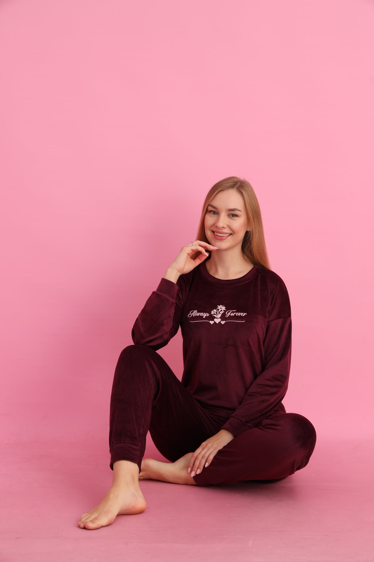 French Velvet Women's Pajama Set – Always Forever Model