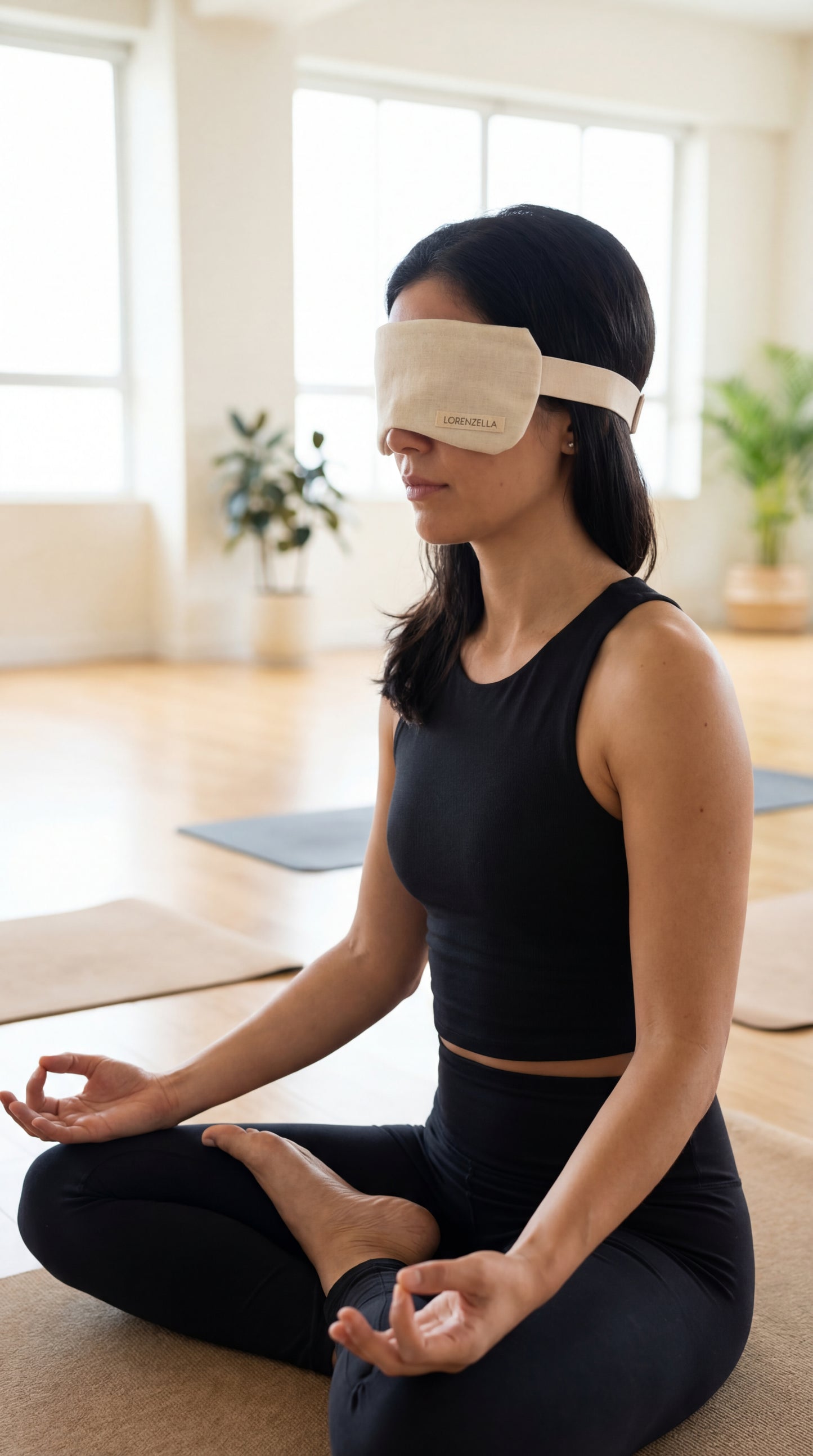 Lorenzella Linen Eye Pillow with Lavender – Relaxing Eye Mask