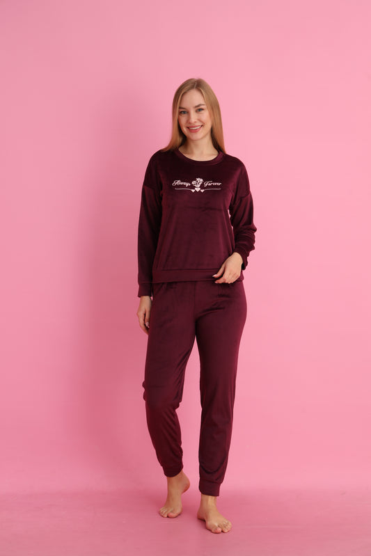 French Velvet Women's Pajama Set – Always Forever Model